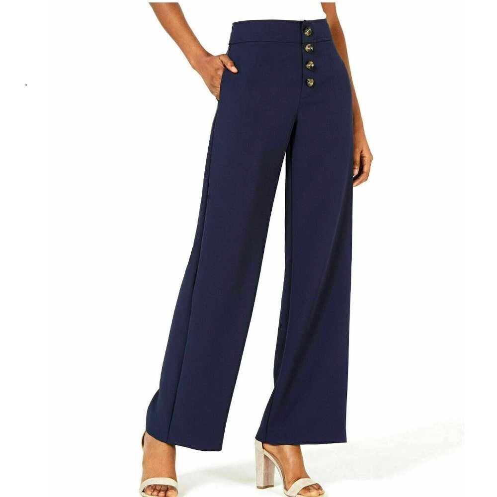 Nwt Lucy Paris Diane Button-Front Wide Pants. XL